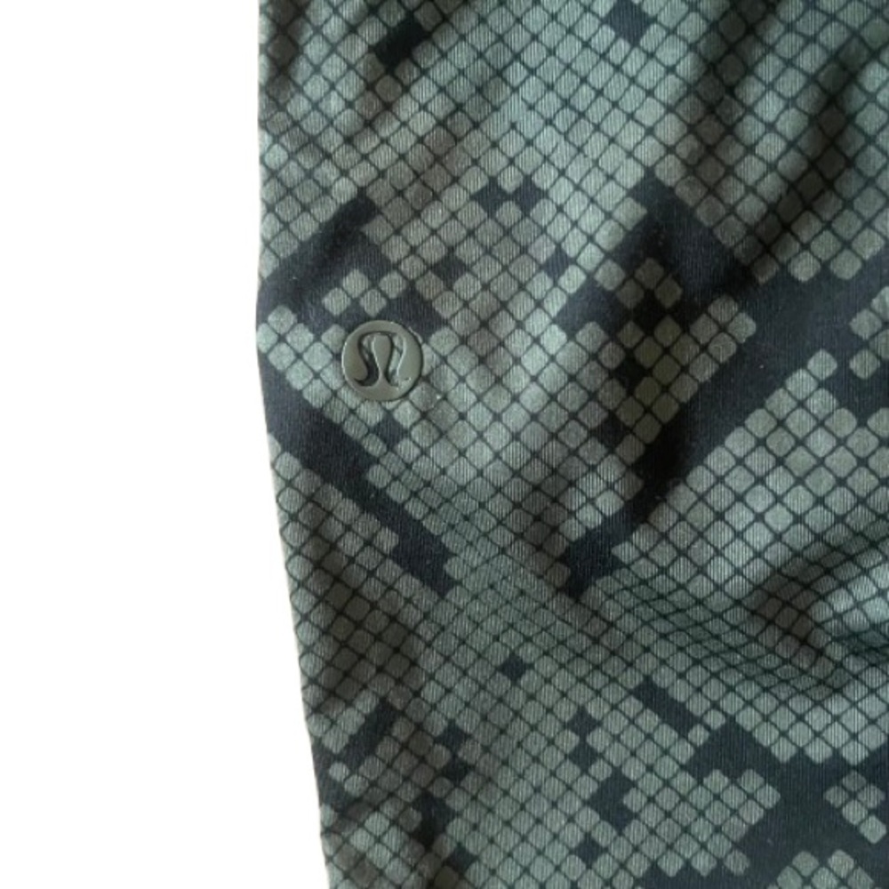 Lululemon Jet Crop (Slim) *Luxtreme Ziggy Snake Fatigue Green Gator Green 4 - Picture 9 of 10